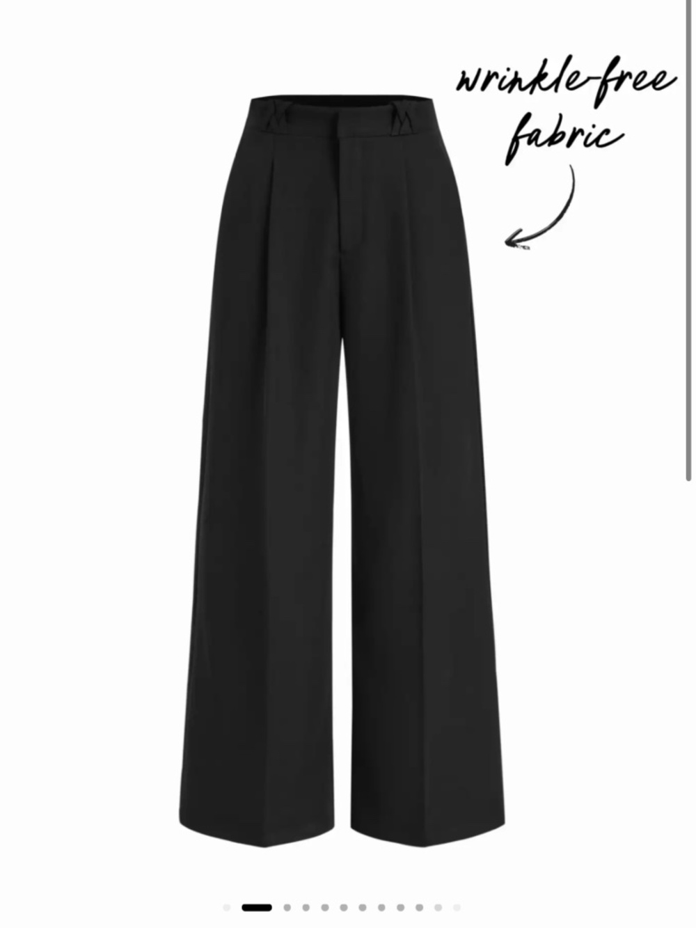 NWT Wrinkle-free Fabric Mid Rise Pleated Straight Leg Trousers